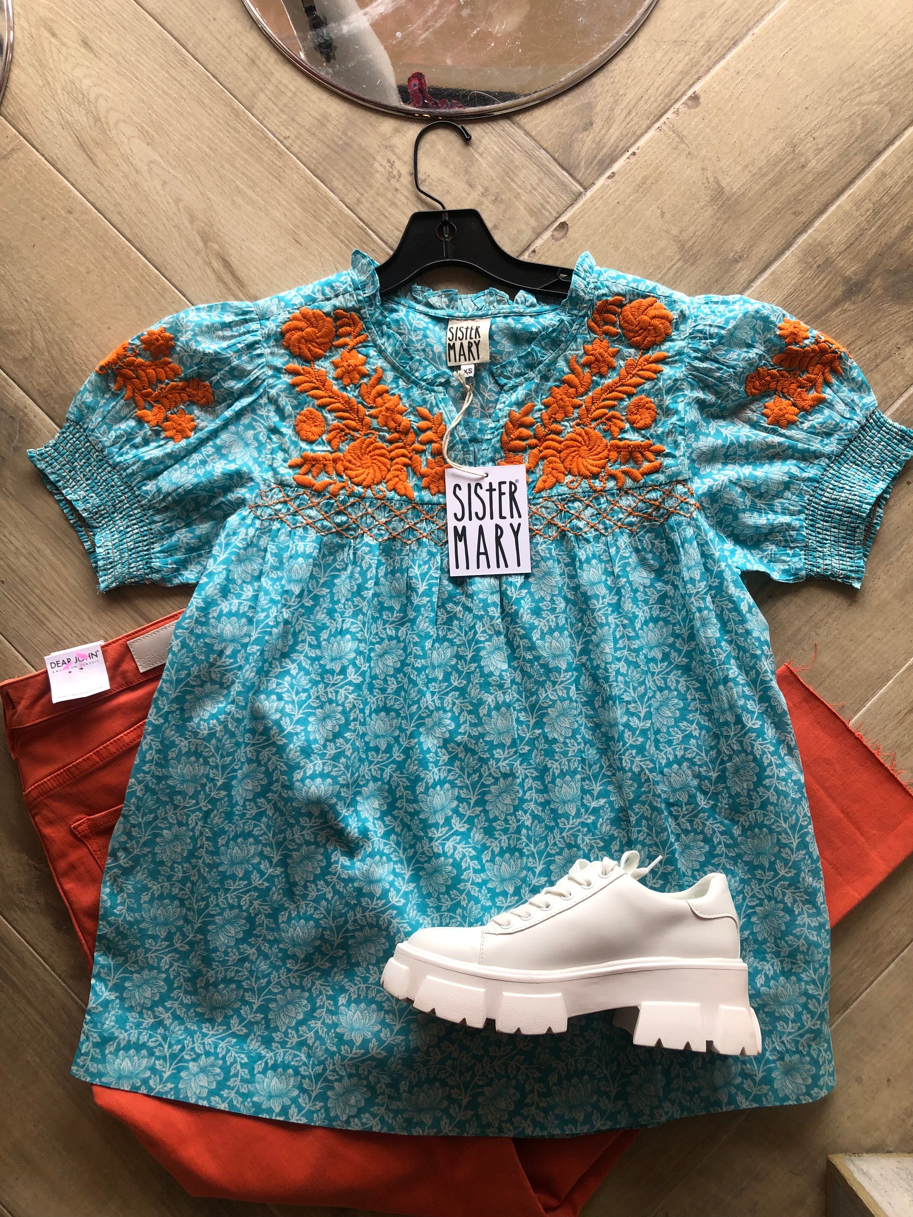 SISTER MARY Embroidered CAMILA Top