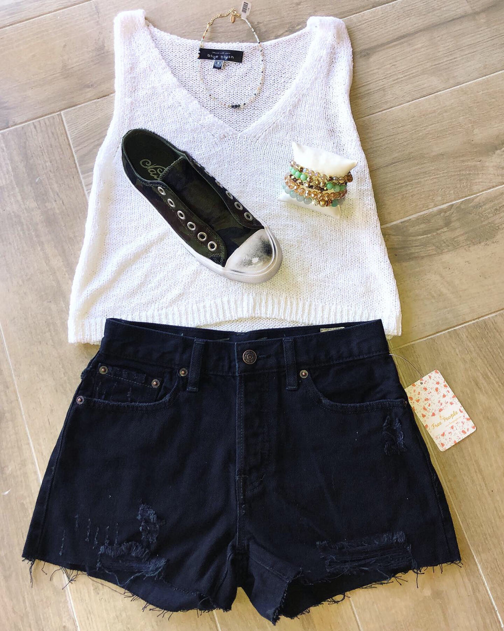 KEY WEST V-Neck Crop Lightweight Sweater Top