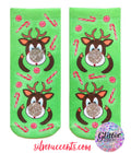 RUDOLPH'S NOSE Glitter Ankle Socks