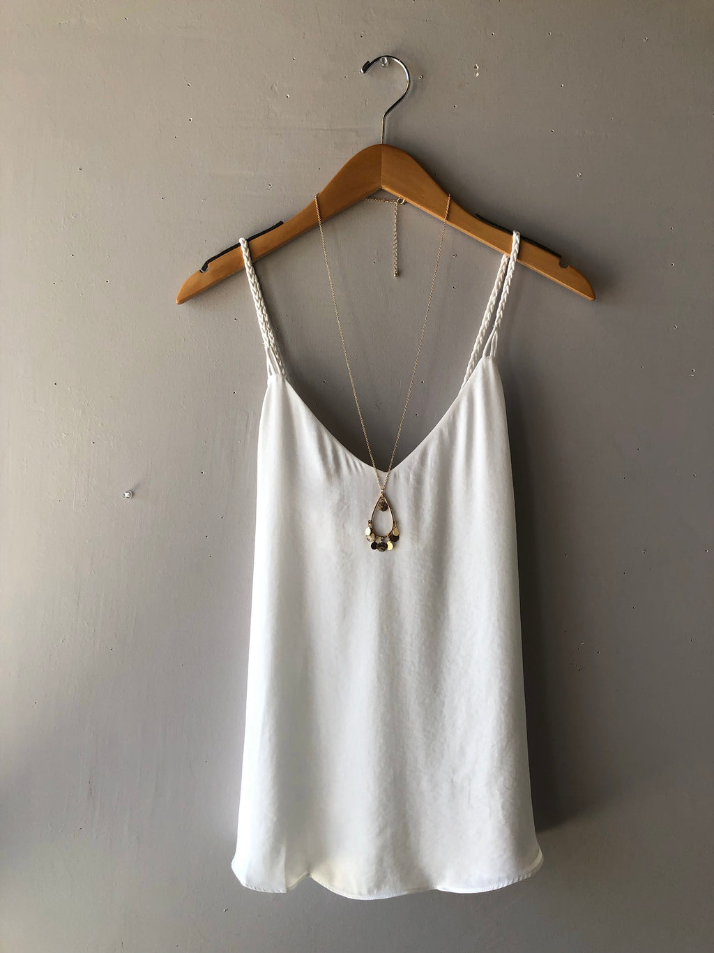 REVERIE Braidstrap Cross Back Tank Top