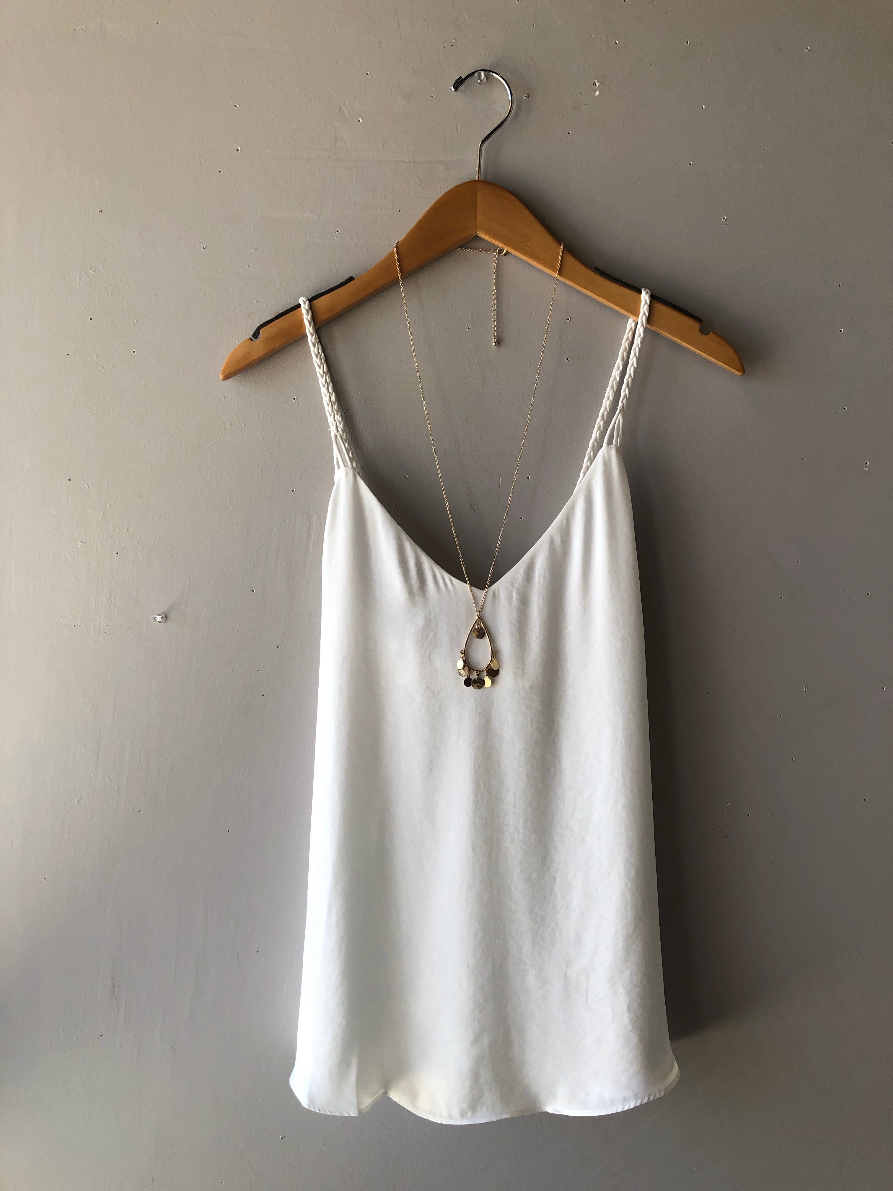 REVERIE Braidstrap Cross Back Tank Top