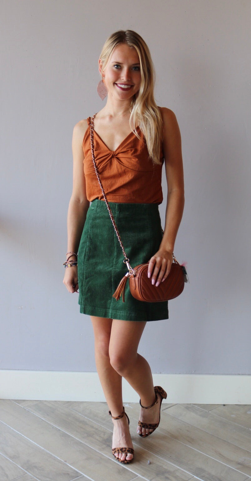 *Wishlist FORTUNATE TwistBust Linen Blend Cami Top