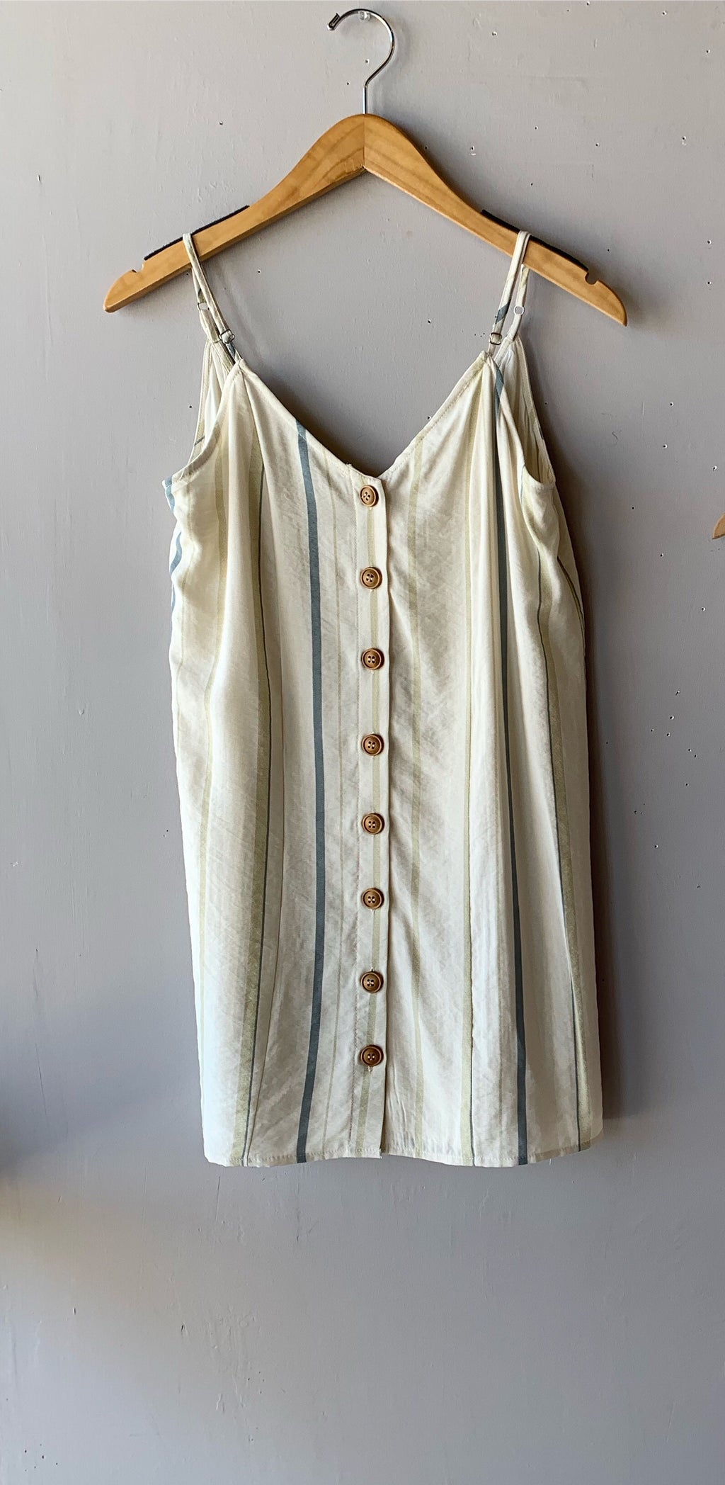 Style Rack WANDER Stripe ButtonDown TieBack Cami Dress