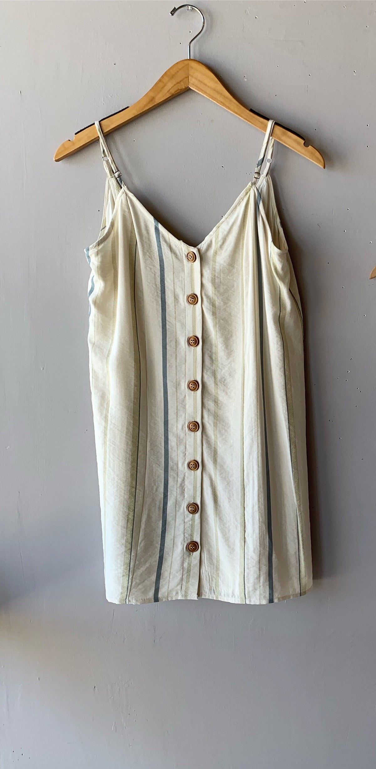 Style Rack WANDER Stripe ButtonDown TieBack Cami Dress