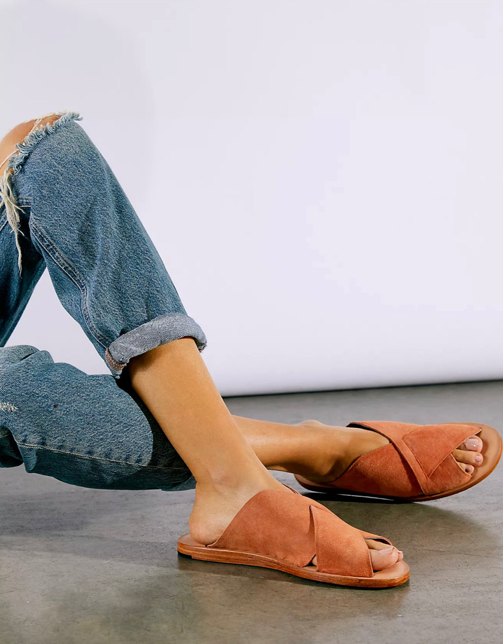 FREE PEOPLE Slip On EMILIA Suede Sandals