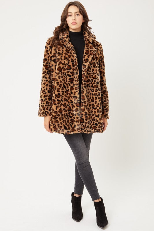 PROWLER Faux Fur Car Coat