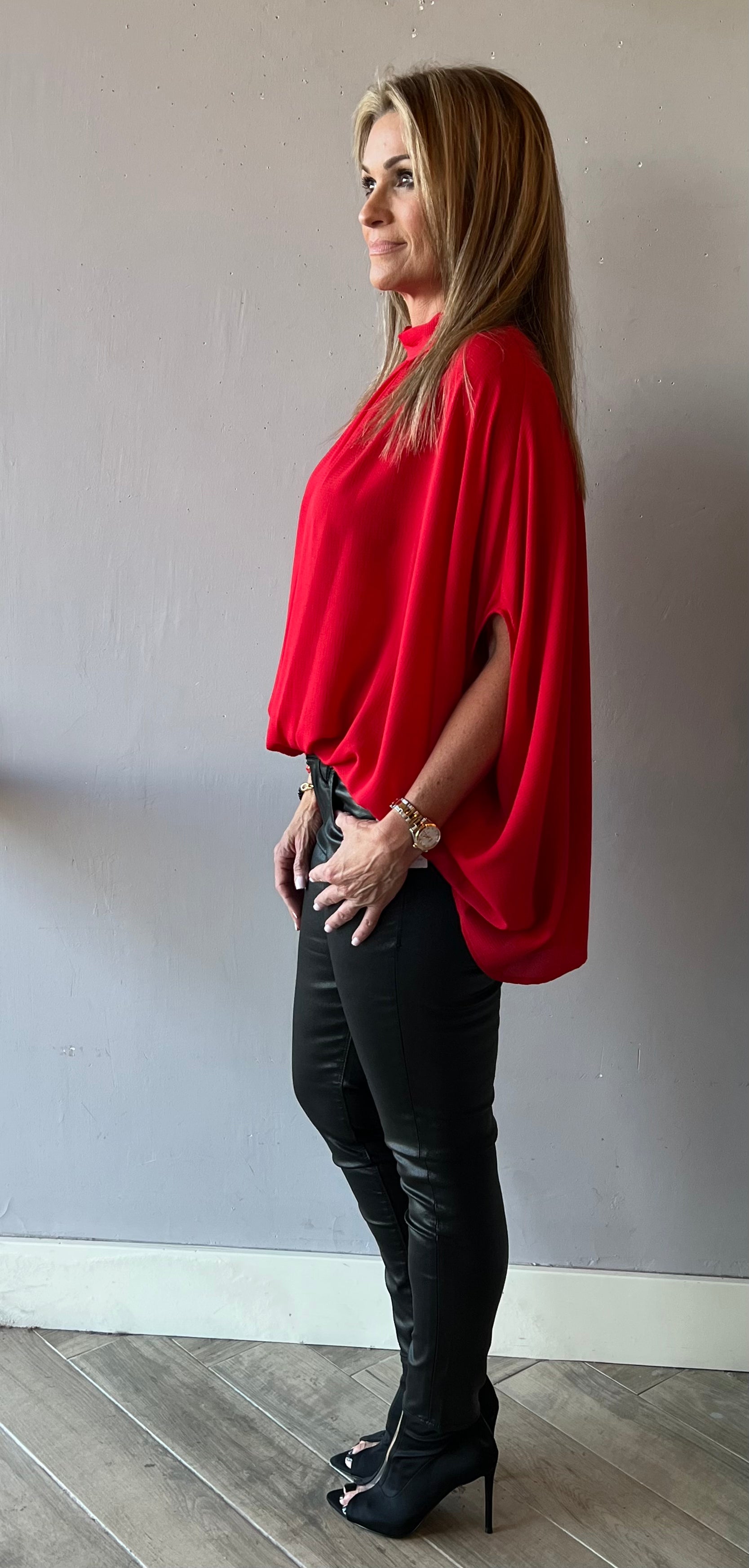 *IVY JANE Bow~Back RUBY Poncho Top