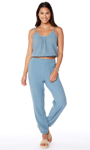 BOBI Smocked Waist SAVVY Gauze  Pant