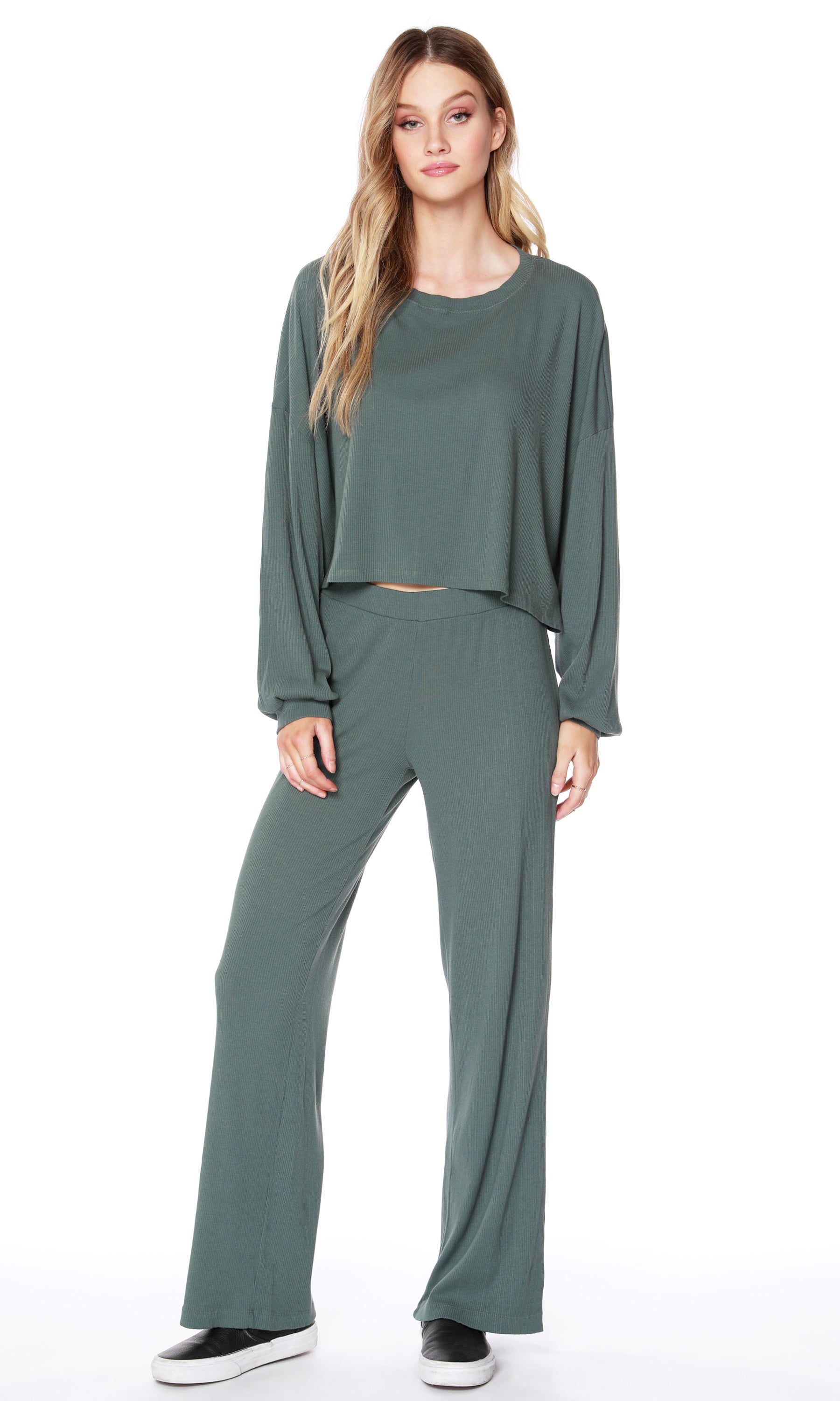 BOBI Modal Rib  MARBELLA WideLeg Pants