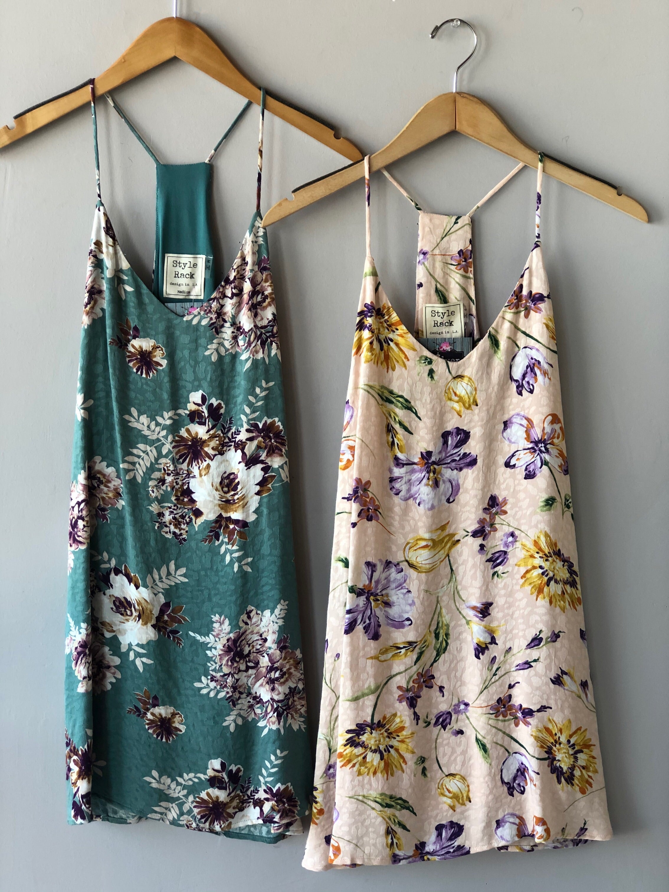 ABBOTT Floral Leopard Embossed Racer Back Sundress