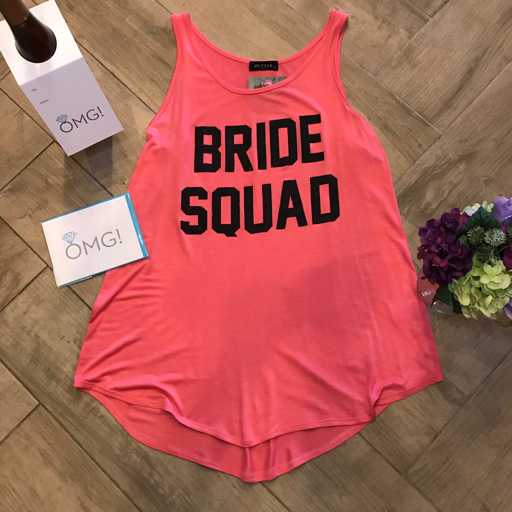 Zutter BRIDE SQUAD Graphic Print Tank Top