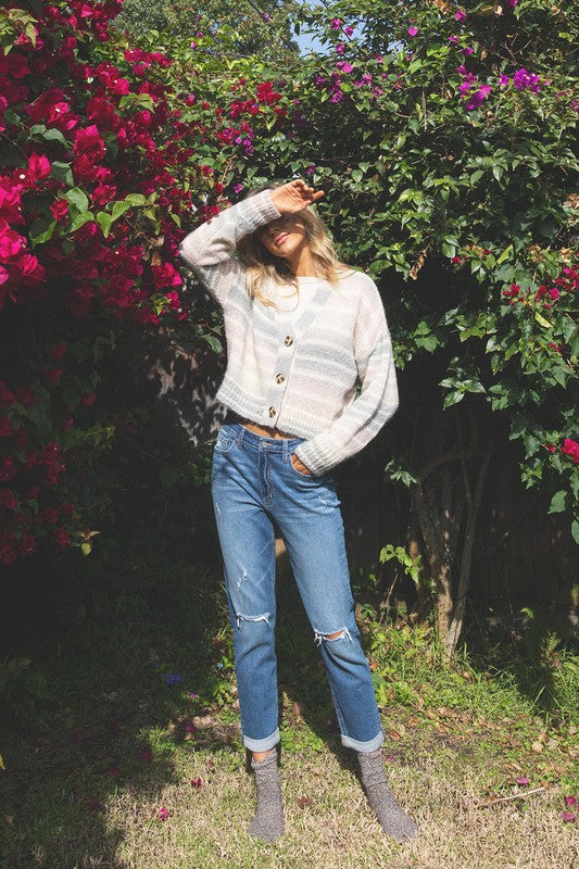 VERVET Distressed ERIKA Stretch Mom Jean