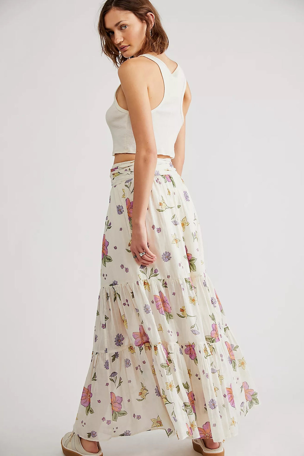 FREE PEOPLE Convertible LUNA Floral Maxi Skirt