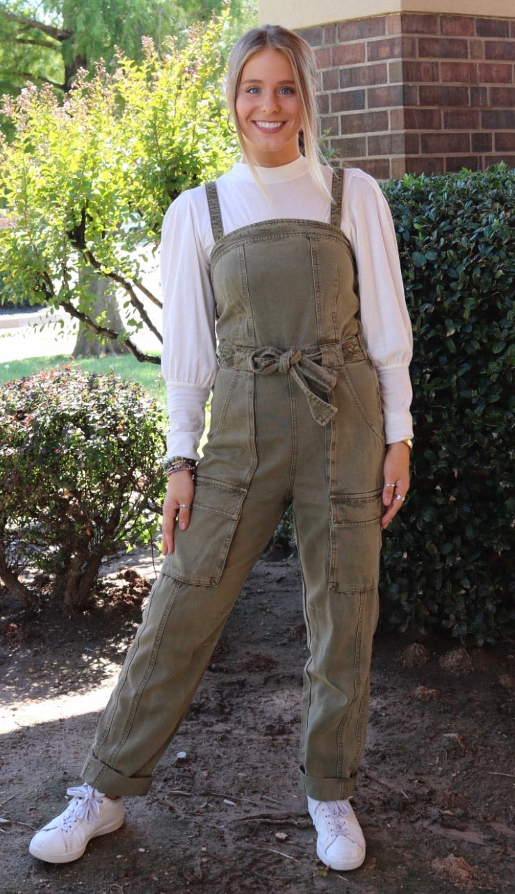 FREE PEOPLE SquareNeck GO WEST Utility Jumpsuit