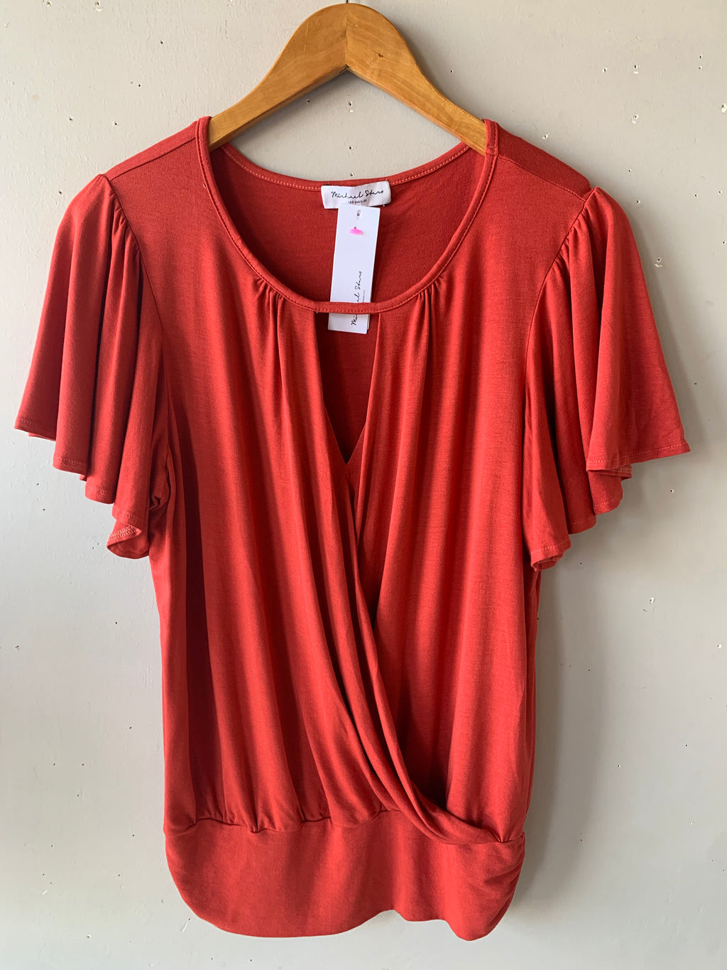 *MICHAEL STARS Luxe~Jersey CECILE Surplice Top