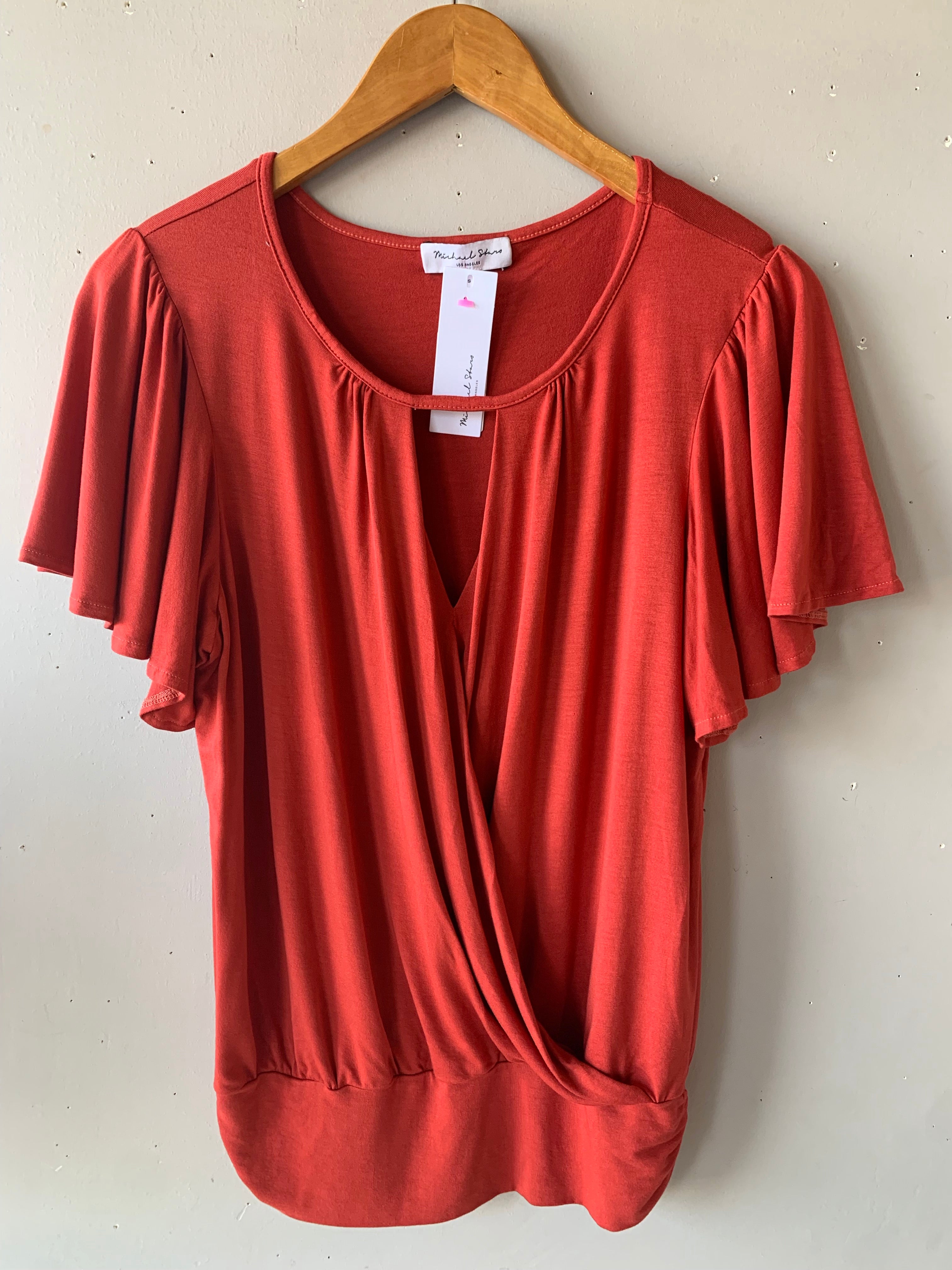 *MICHAEL STARS Luxe~Jersey CECILE Surplice Top