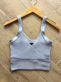Blue Blush LAUNCH 2Tone Sweater Tank