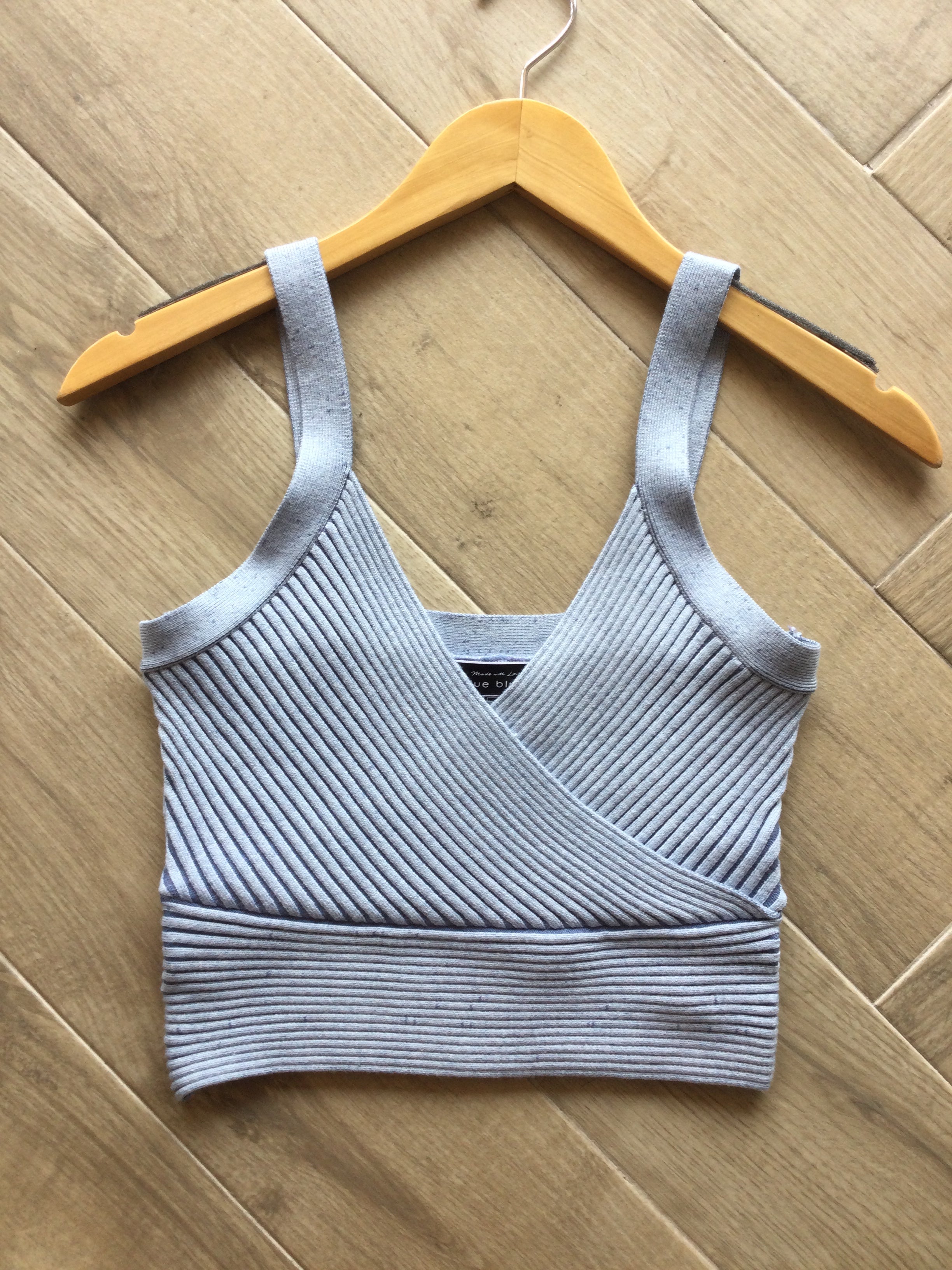Blue Blush LAUNCH 2Tone Sweater Tank