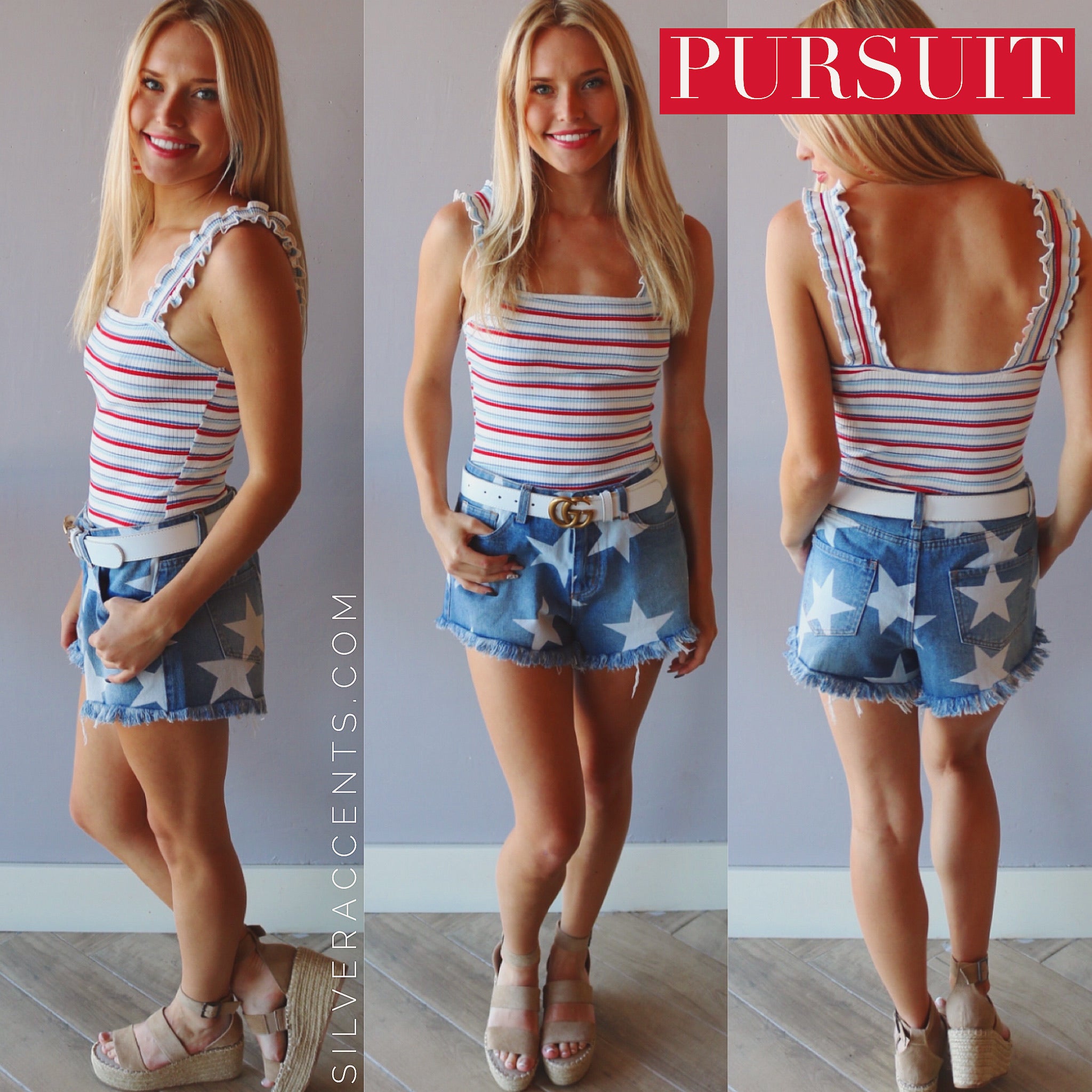 Toast INDEPENDENCE StarPrint Cutoff Shorts