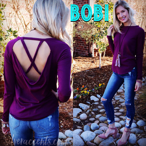 BOBI Jersey ELICIT Cutout CowlBack Top