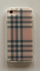 THE CASERY Light Pink & Grey CASHMERE PLAID Phone Case