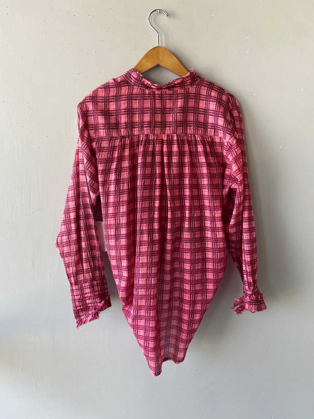 FREE PEOPLE Plaid MILES ButtonDown Tuxedo Shirt