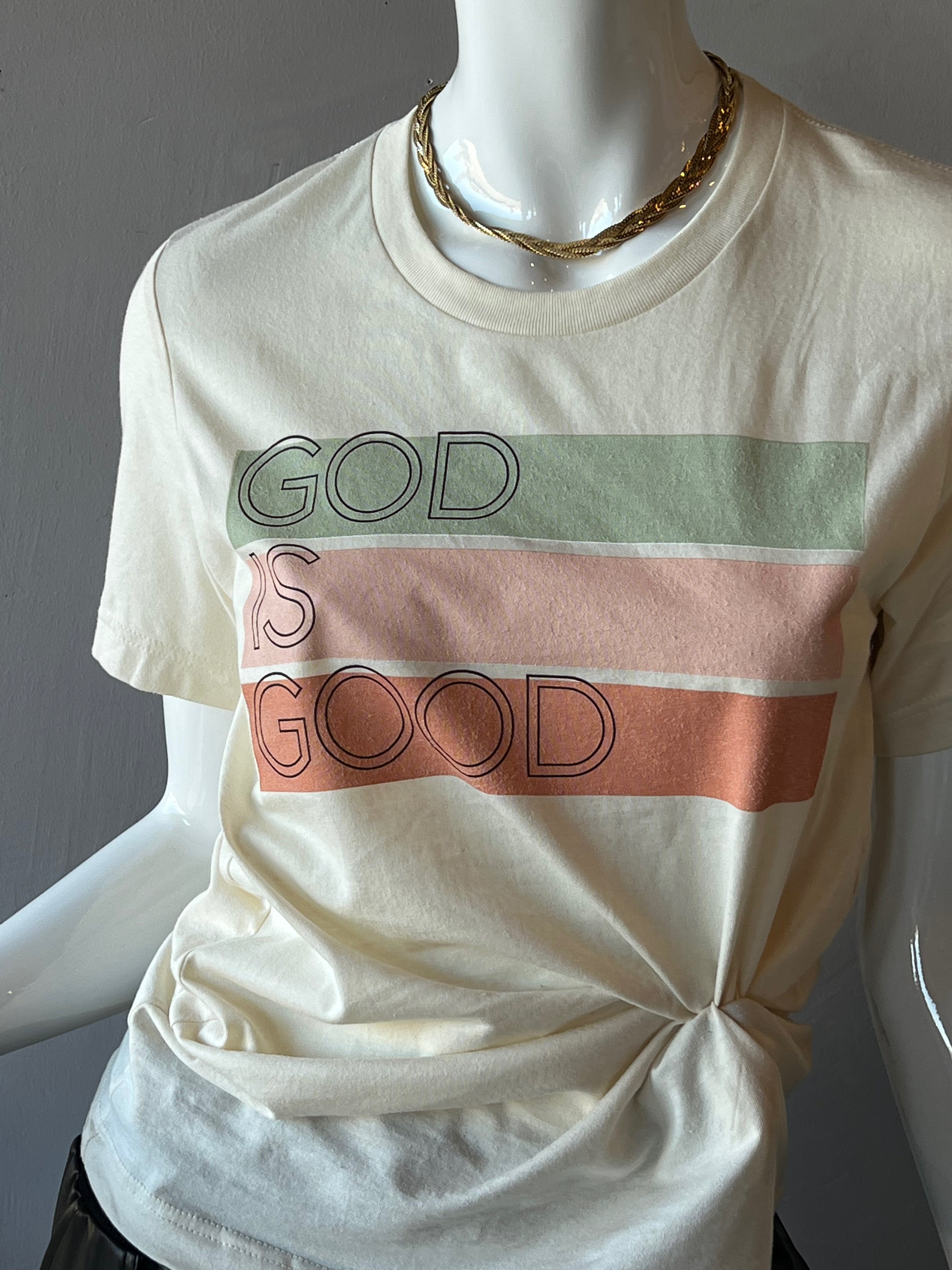 GOD IS GOOD CrewNeck TriBlend T-Shirt Top
