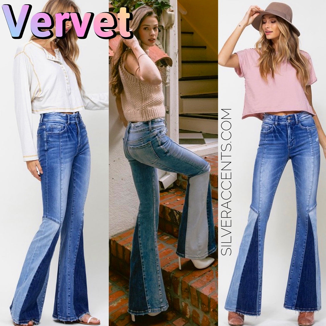 VERVET HiRise BELLA Panel Flare Jean