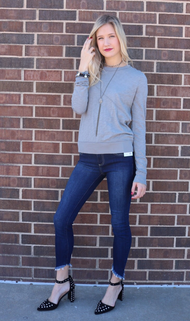 BOBI Slub Jersey VETTED Cutout Pullover Top