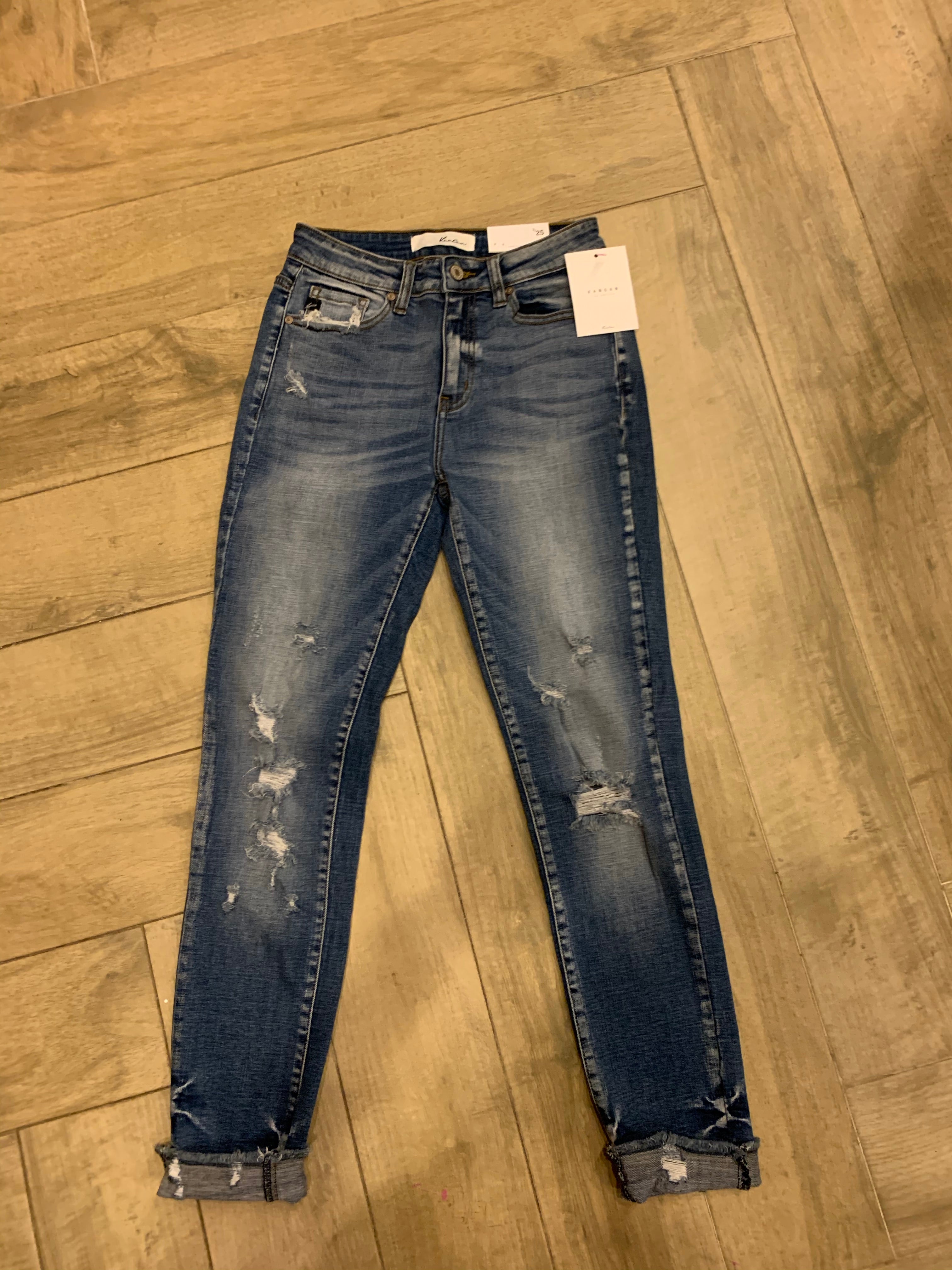 KANCAN Distressed HARTFORD Girlfriend Jeans