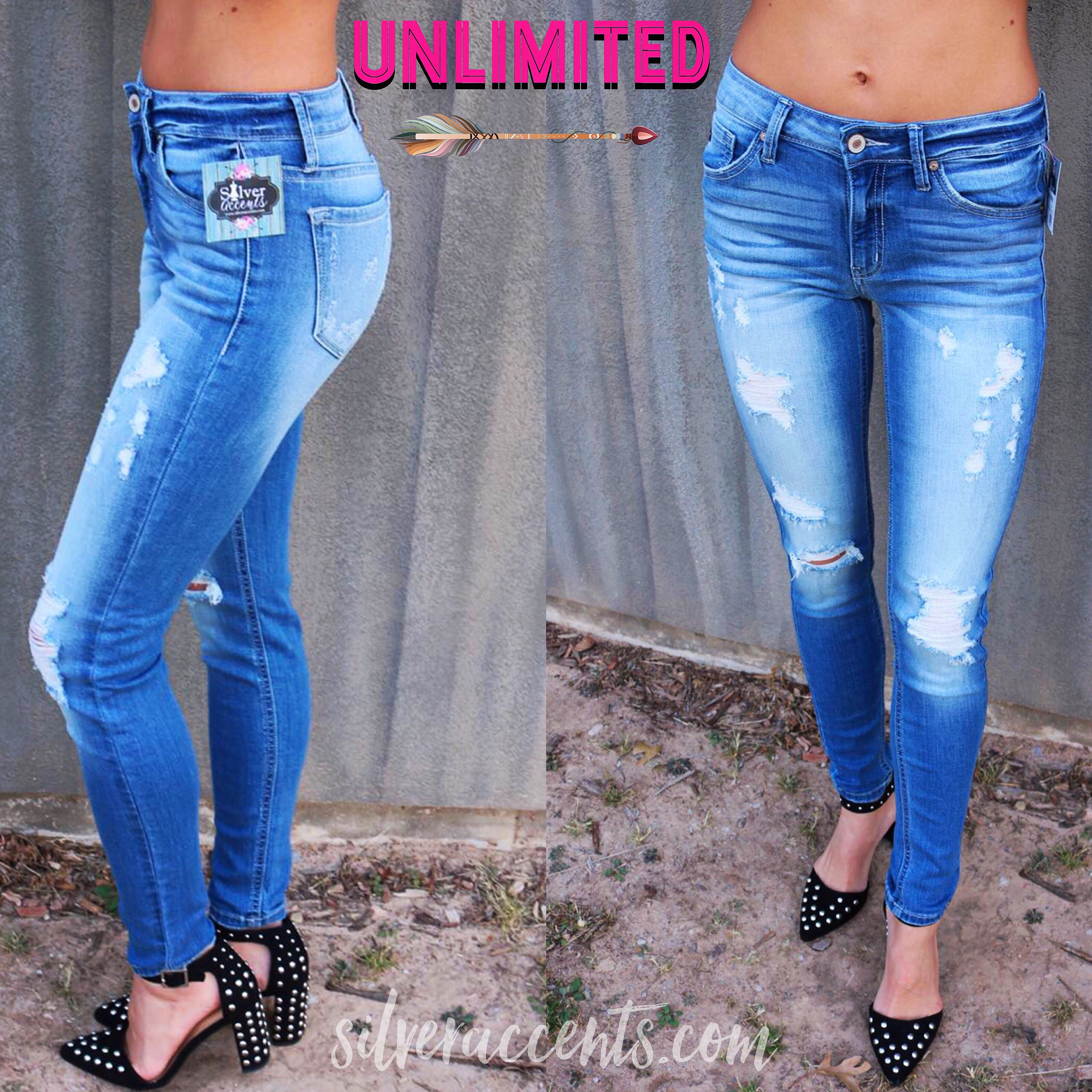 UNLIMITED Distressed Ankle Skinny Jean