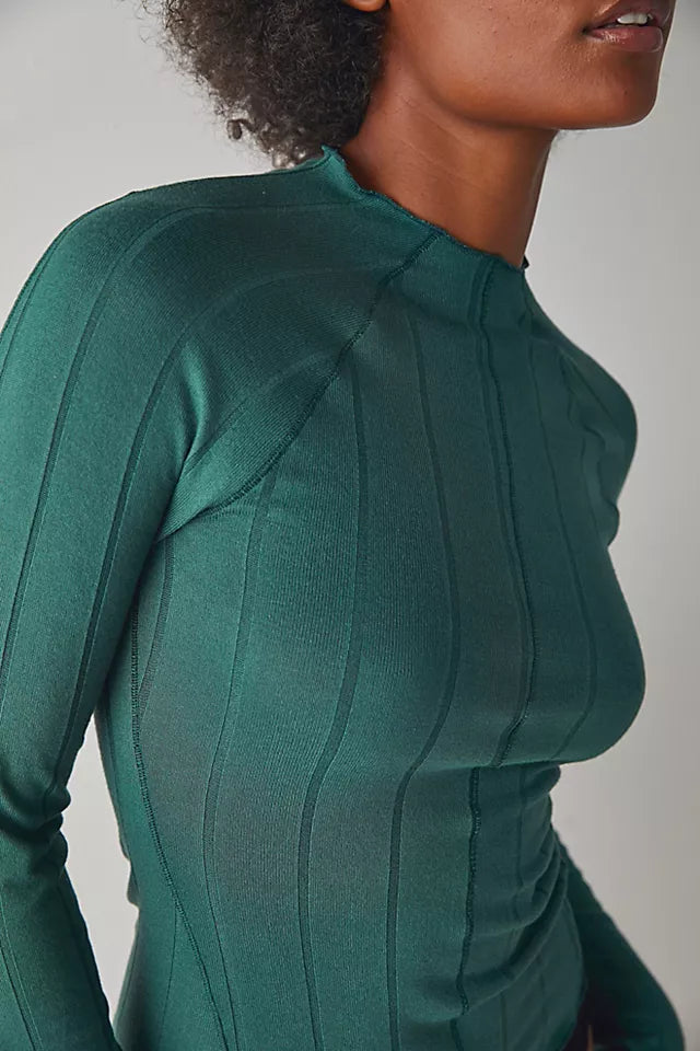 FREE PEOPLE Mock Neck WIDE EYED Top