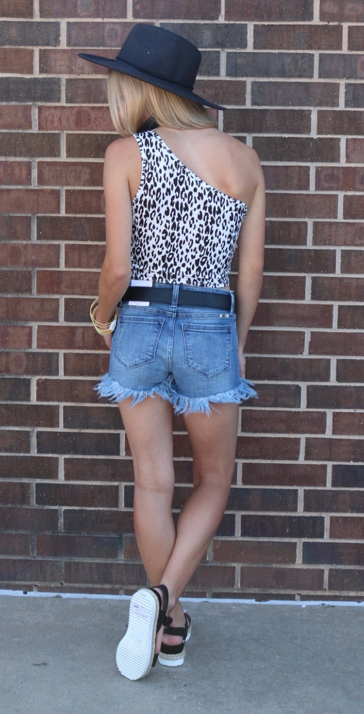 Peach Love California EXPRESSIONS OneShoulder Knit Tank Top