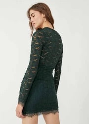 FREE PEOPLE Lace PEARL Mini Wrap Dress