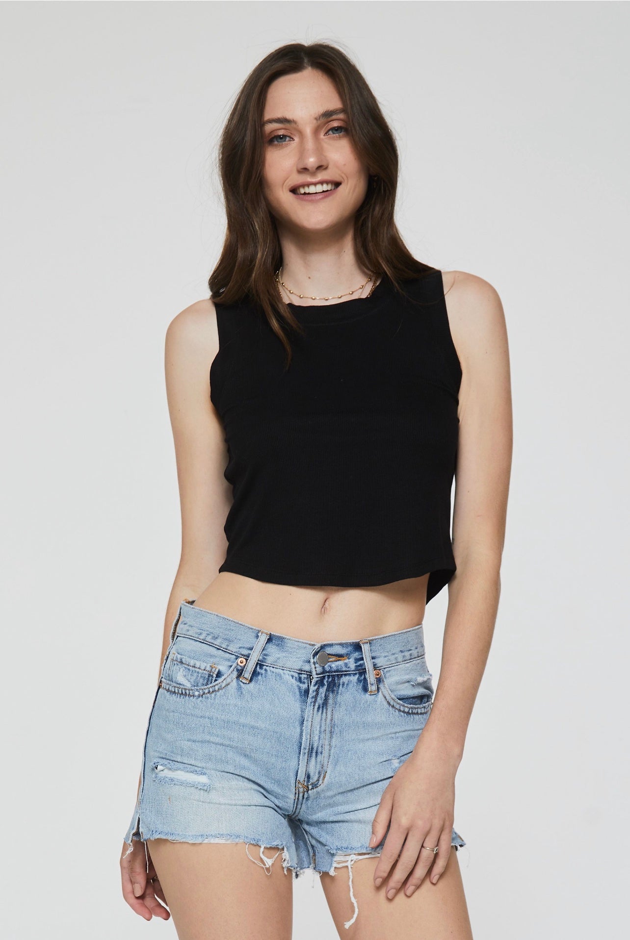 ANOTHER LOVE Baby CLEO CurveHem Rib Tank Top