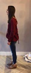 REARVIEW LaceUp Back Tunic Sweater Top