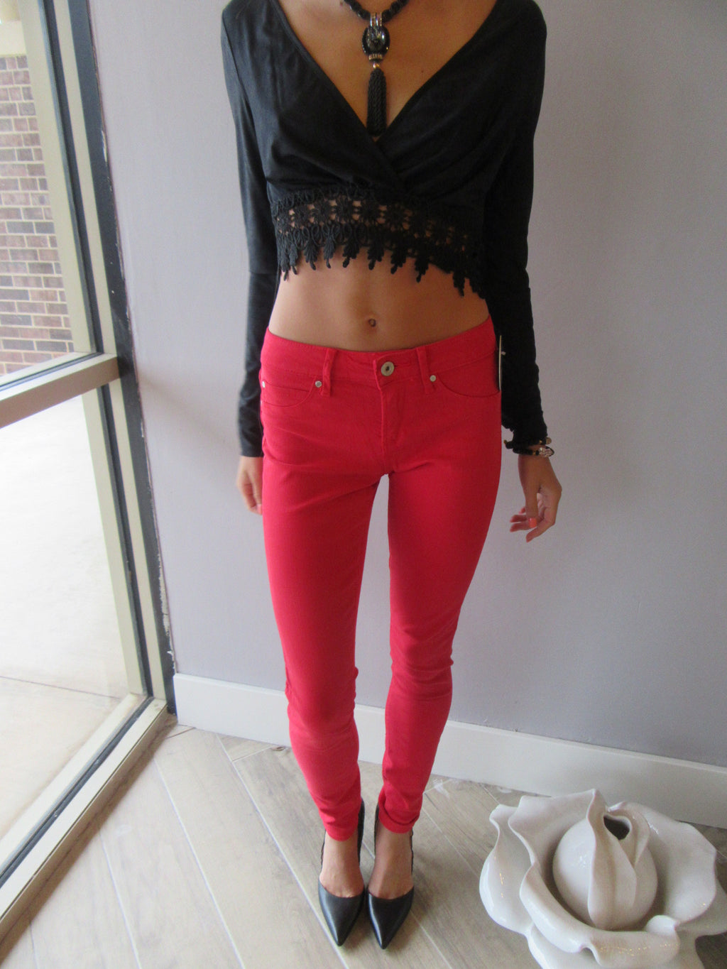 *ARTICLES OF SOCIETY Real Red MYA Skinny Jeans