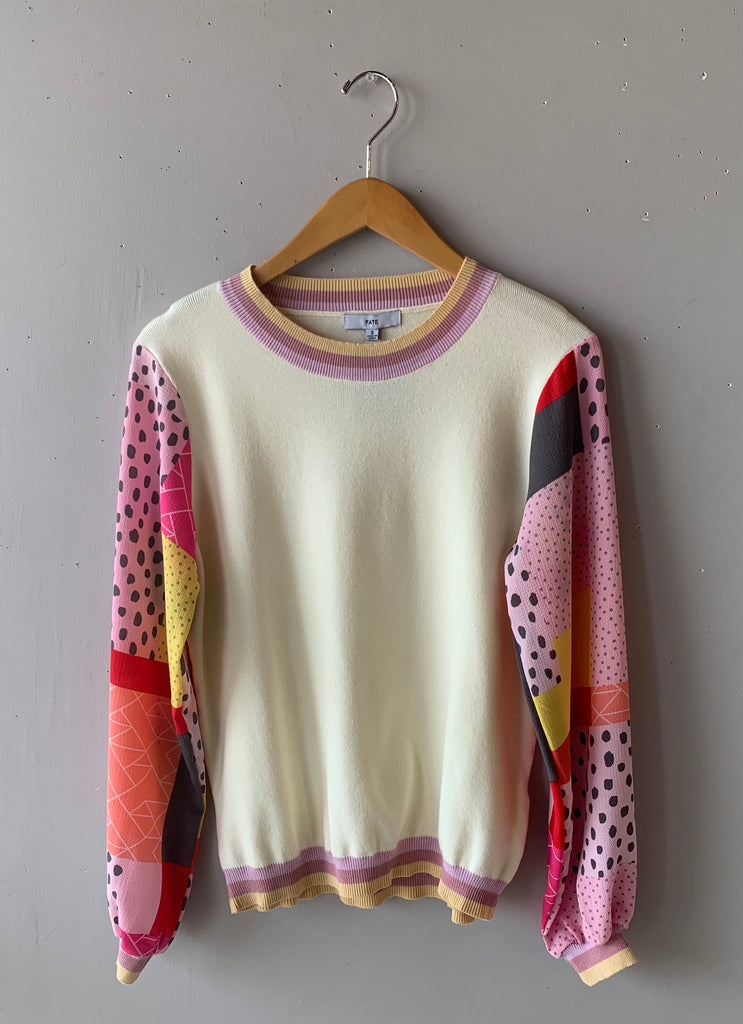 PRESTIGE Geometric~PolkaDot Print Sweater