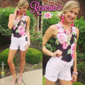 Jodifl REVERIE Mesh Floral StrappyNeck Bodysuit Top