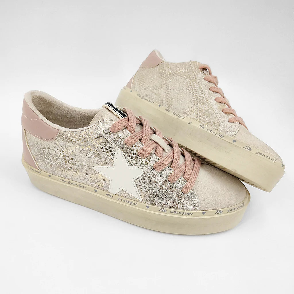 SHUSHOP Gold Snake REBA Star Sneaker