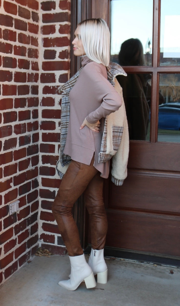 OAT Reversible LEGIT Plaid/Sherpa Trucker Jacket