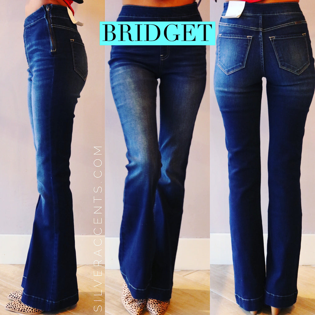 KANCAN BRIDGET Highrise SideZip Flare Jeans