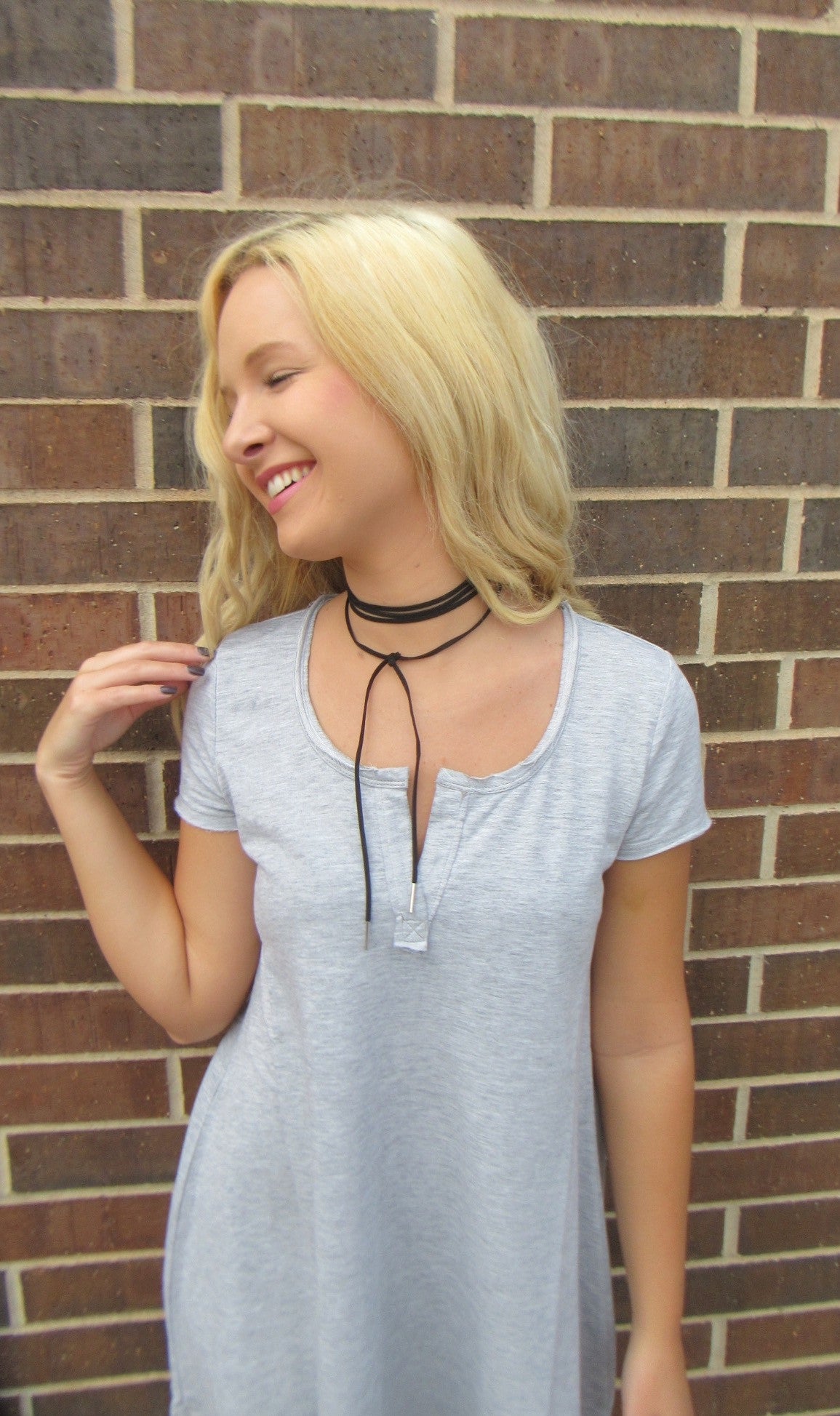 HANNAH Suede Wrap Bolo Choker Necklace