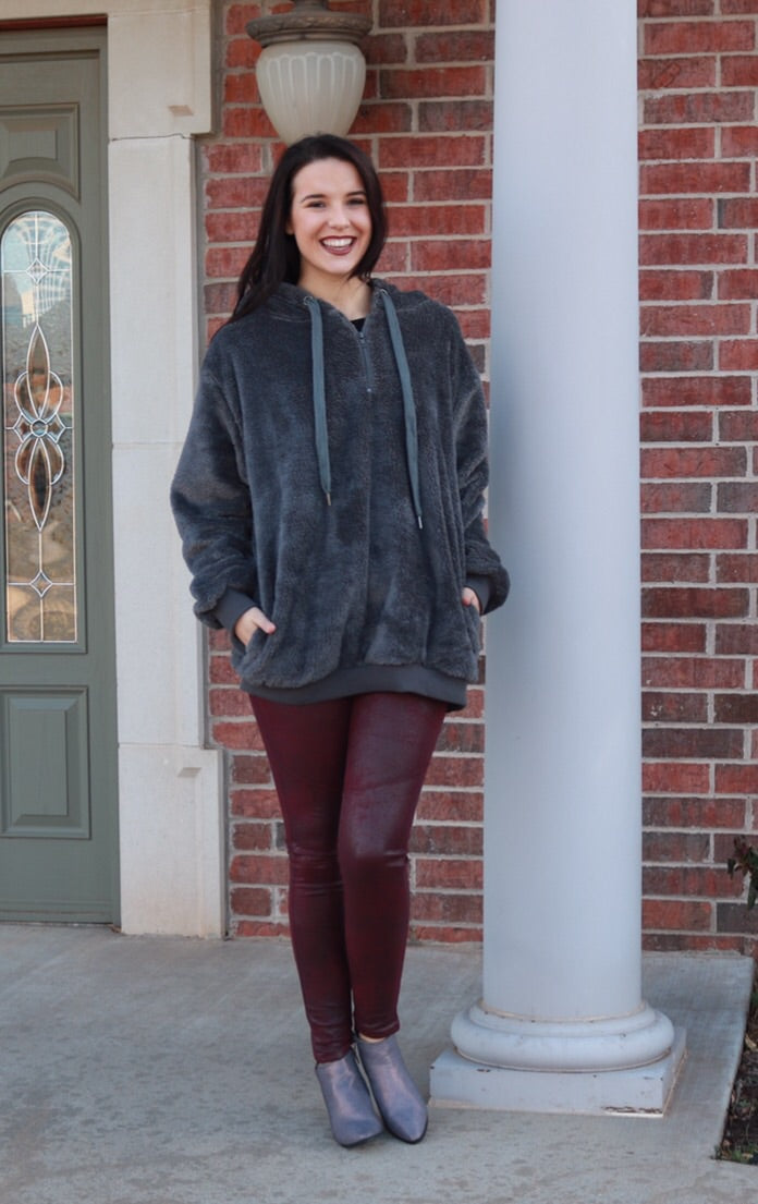 PLUSH SuperSoft 1/4 Zip Fleece Pullover Top