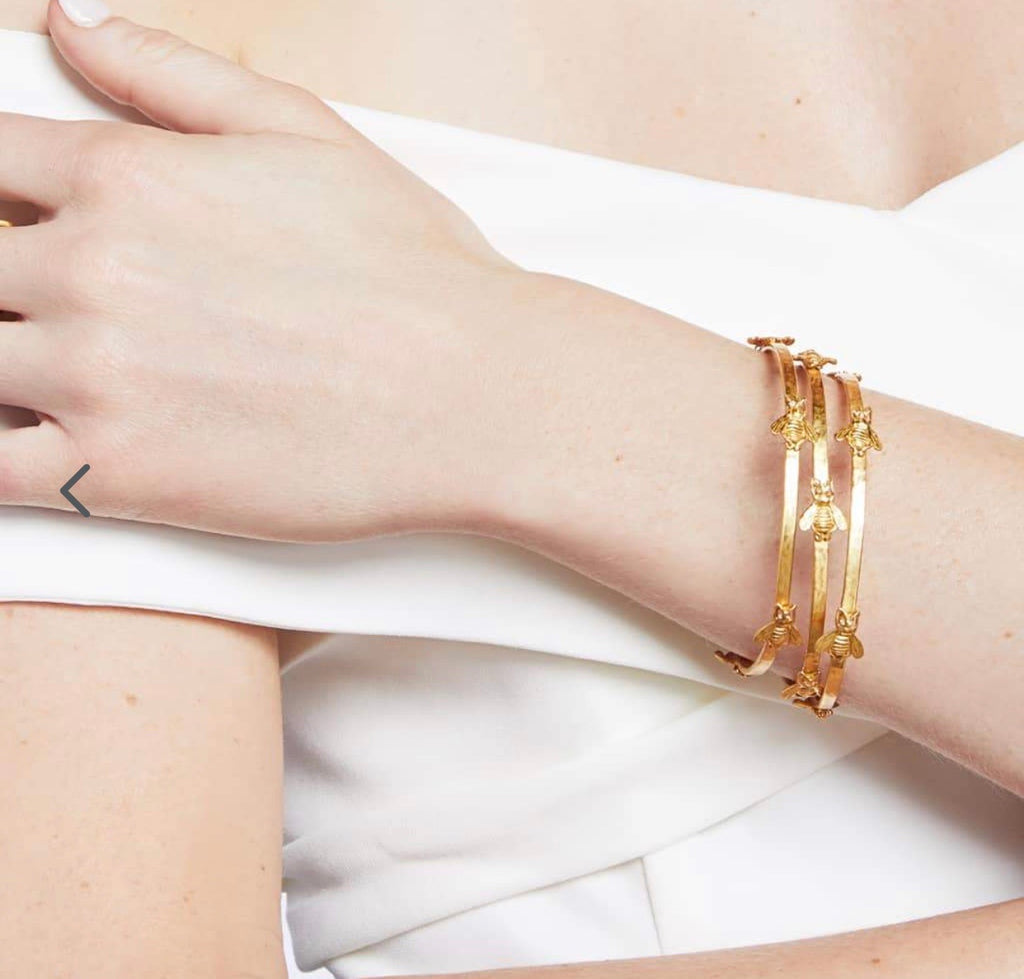 JULIE VOS Gold BEES Bangle Bracelet