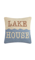 PH HandHooked LAKE HOUSE Pillow