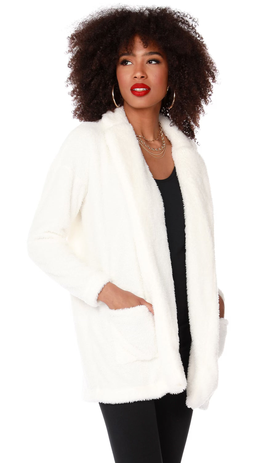 BOBI Cuddly Sherpa ZONE DropShoulder Jacket