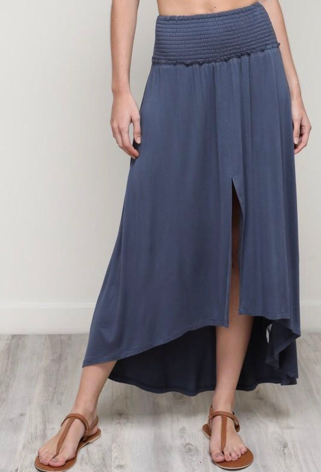 FRESNO Smocked Band Maxi Skirt