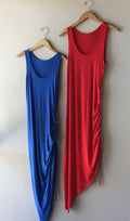 BANNER Side Ruching Jersey Midi-Dress
