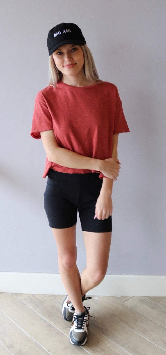 BOBI WaistCrop MARVEL SlubJersey Tee Top